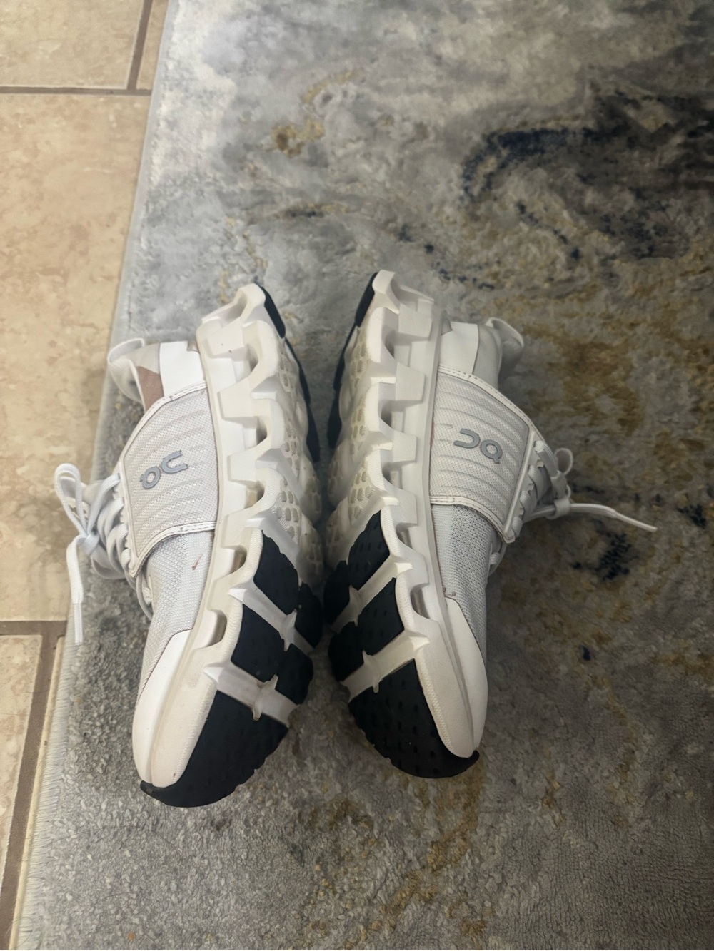 On Running White Athletic Running Sneakers - Picture 2 of 10
